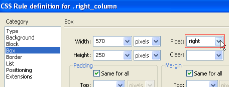 right column