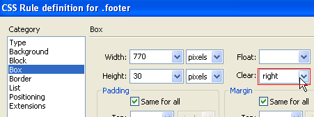 footer